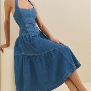 Reformation Lilith Denim Midi Dress